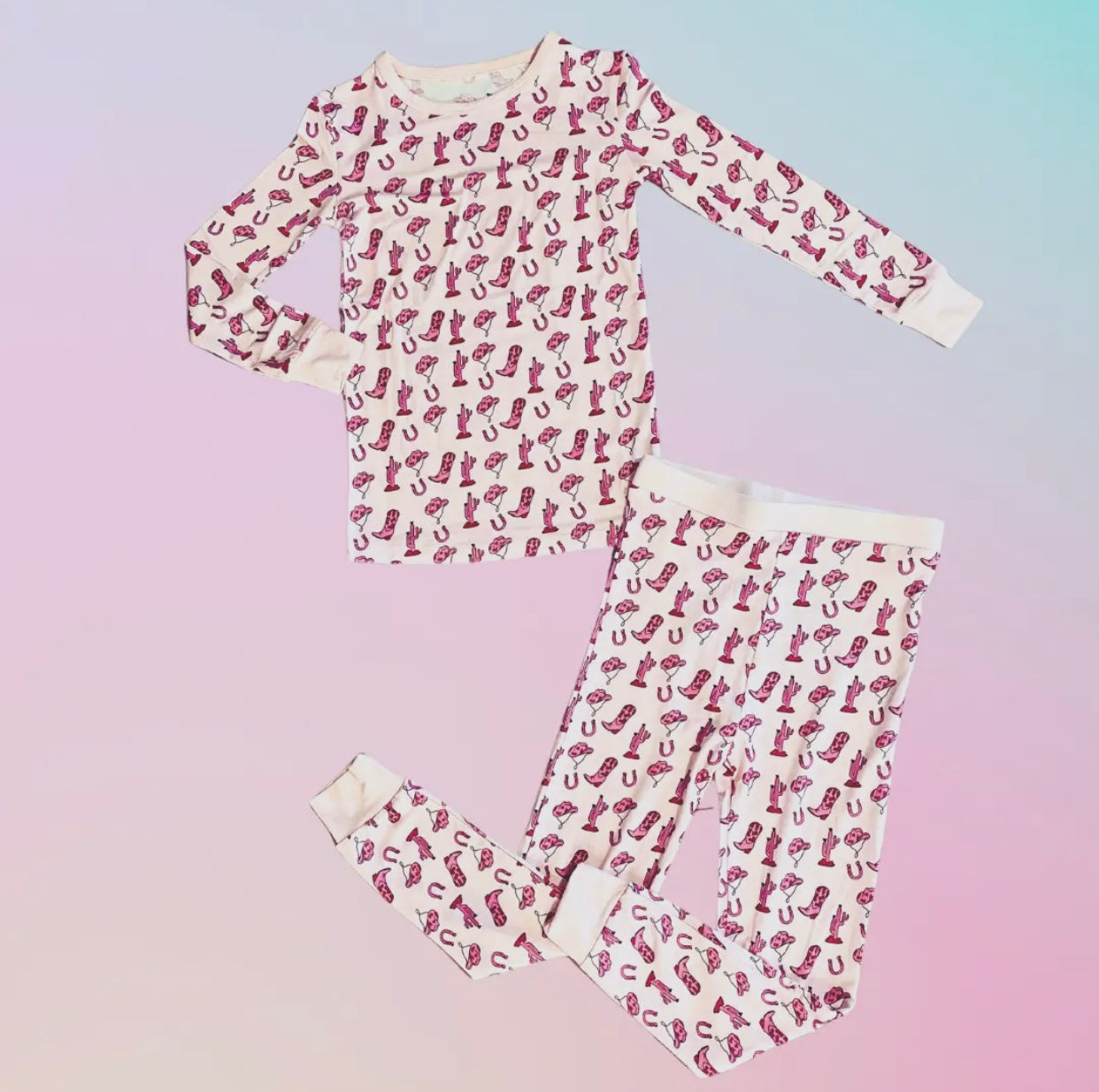 Rodeo Cowgirl Toddler Bamboo Pajama Set