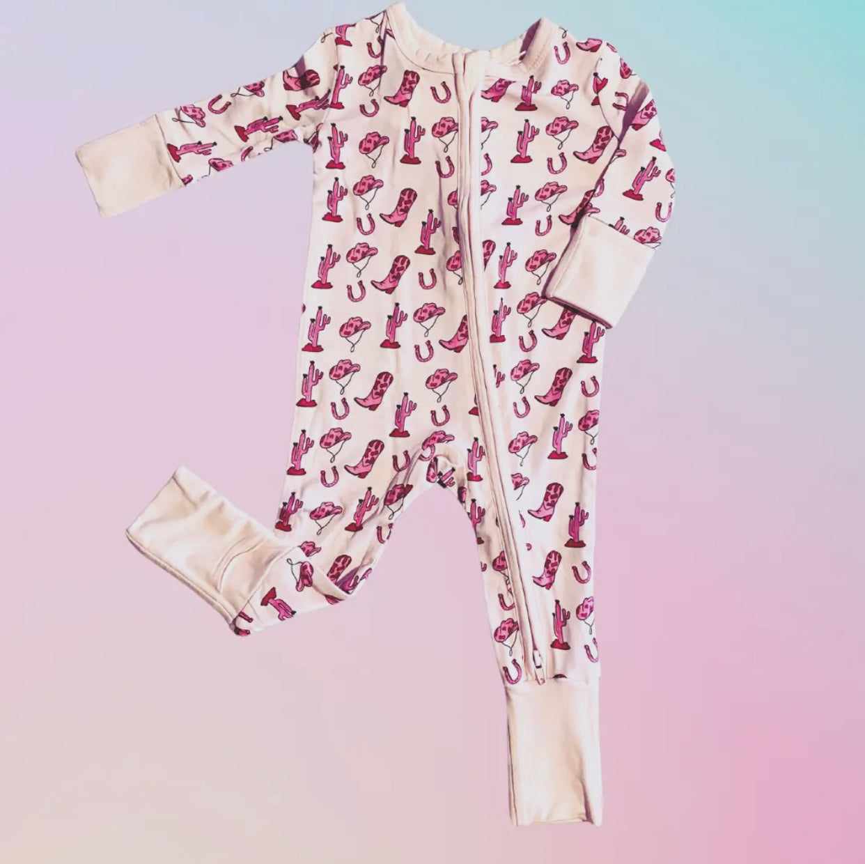 Rodeo Cowgirl Bamboo Baby Pajamas