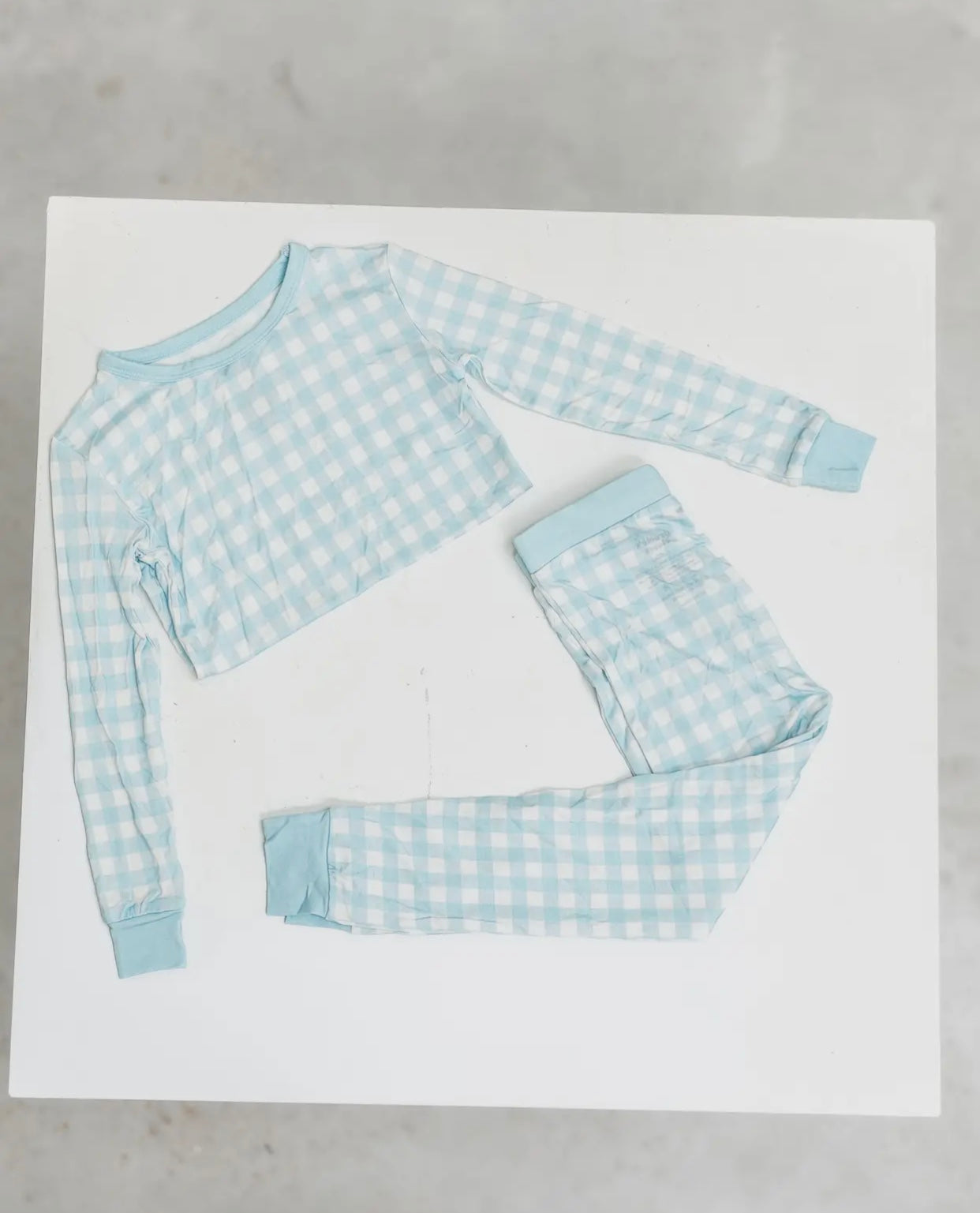 Blue Gingham Toddler Bamboo Pajama Set