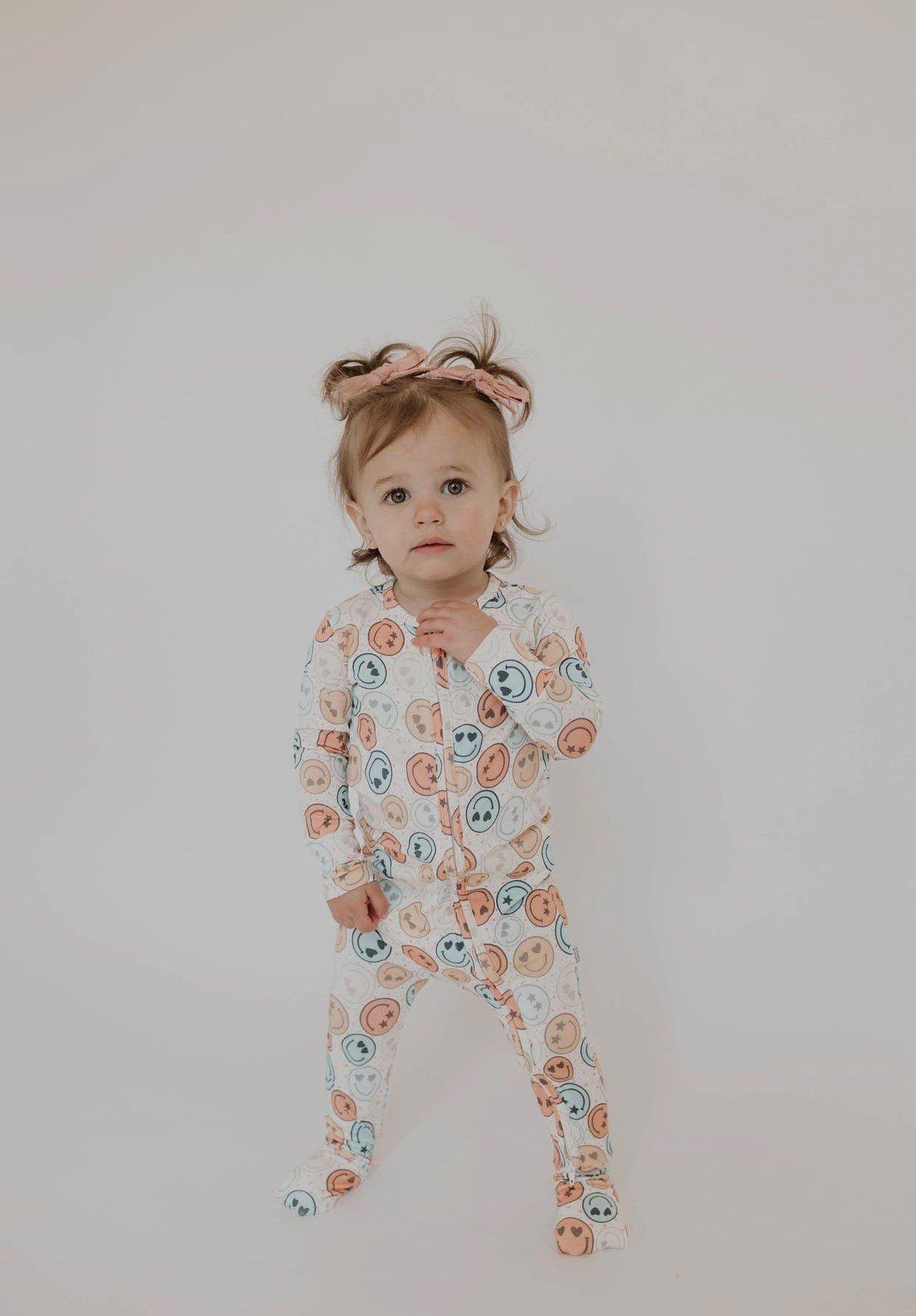 Smiley Bamboo Baby Pajamas