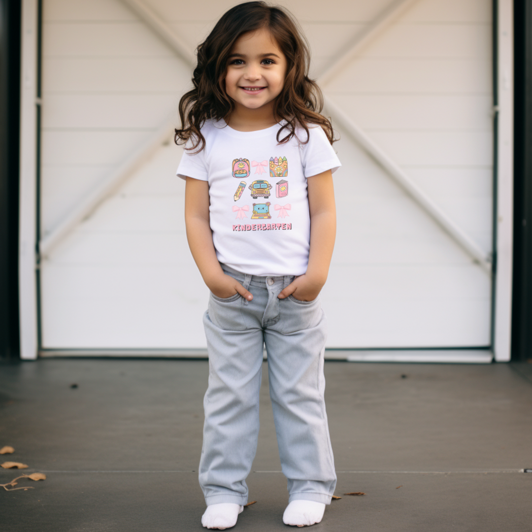 Kindergarten School Days and Bows Tee
