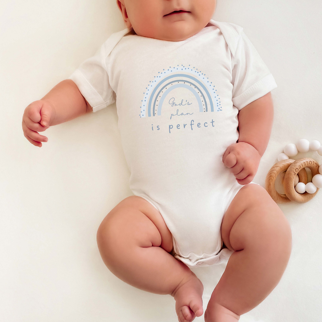 God's Plan is Perfect Baby Short Sleeve Bodysuit