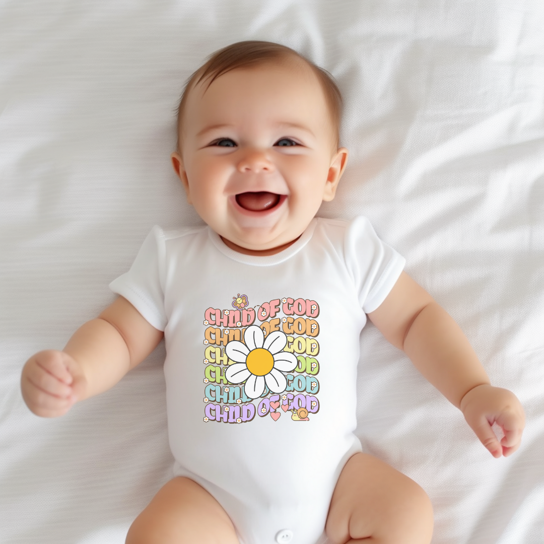 Child of God Groovy Baby Short Sleeve Bodysuit