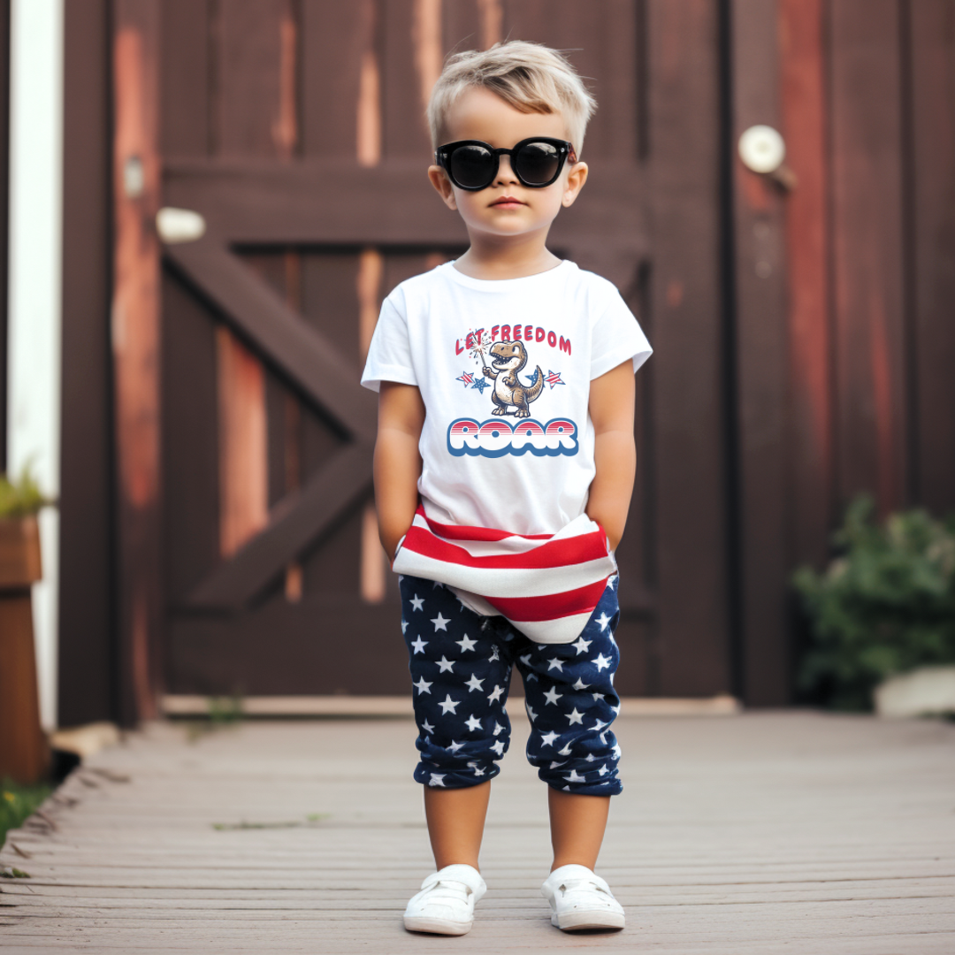 Let Freedom Roar 4th of July Toddler Tee