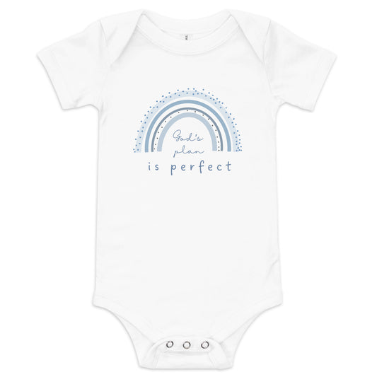 God's Plan is Perfect Baby Short Sleeve Bodysuit