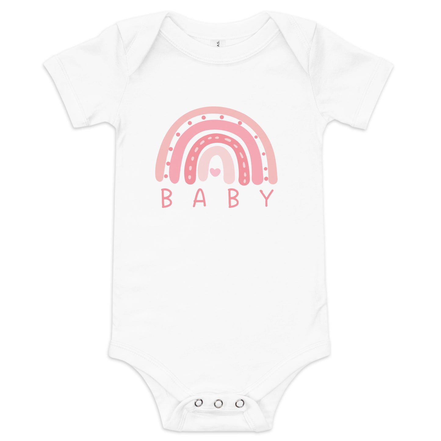 Pink Rainbow Baby Short Sleeve Bodysuit