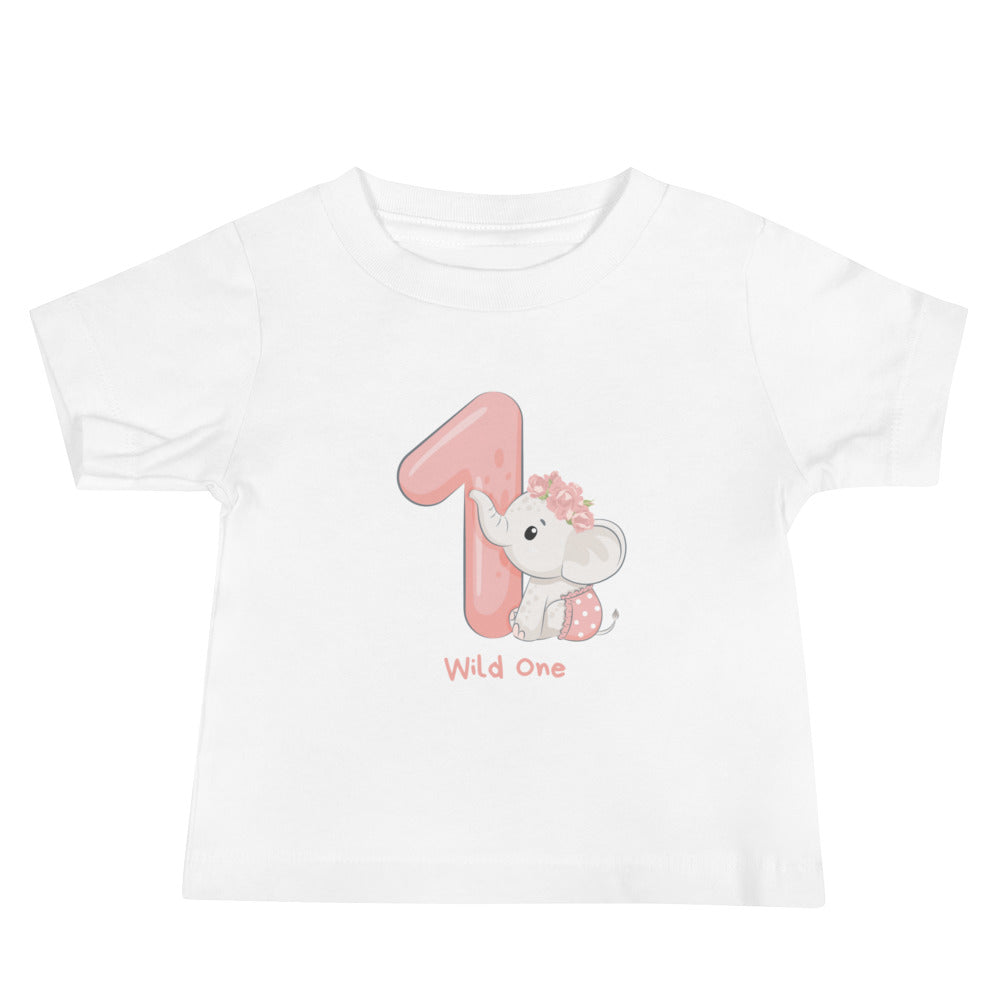 Wild One First Birthday T-shirt - Elephant