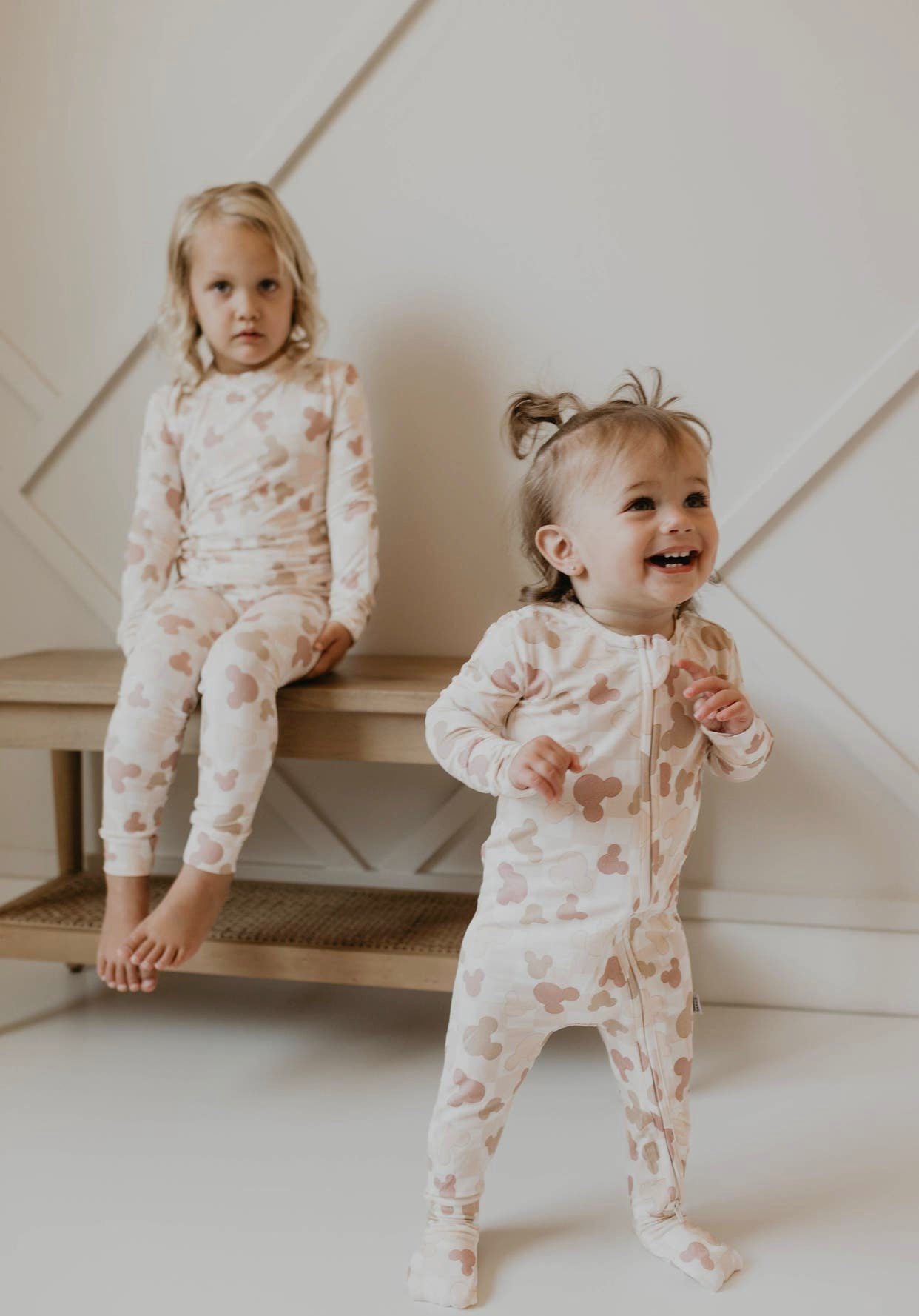 Neutral Mouse Bamboo Baby Pajamas