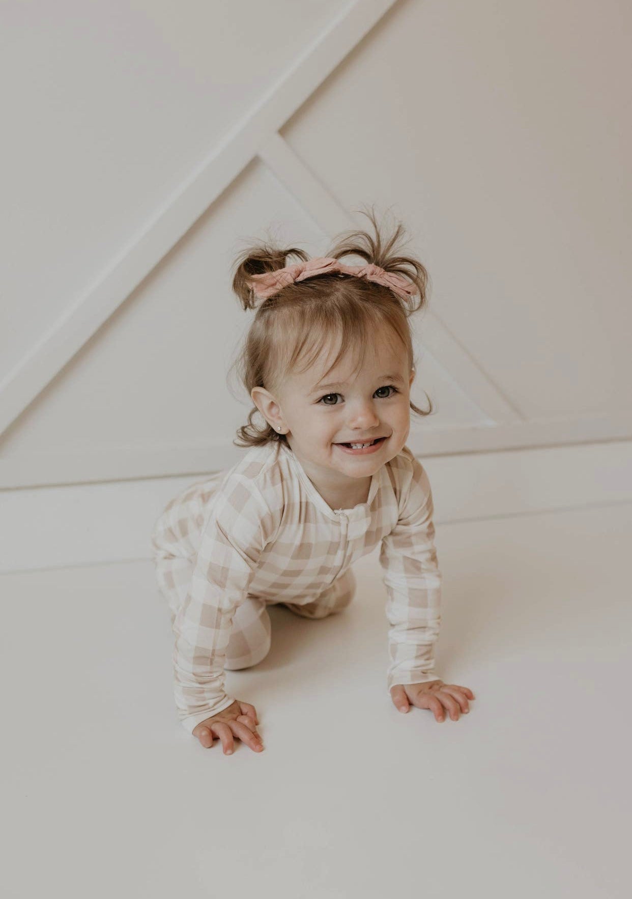 Honey Gingham Baby Bamboo Pajamas