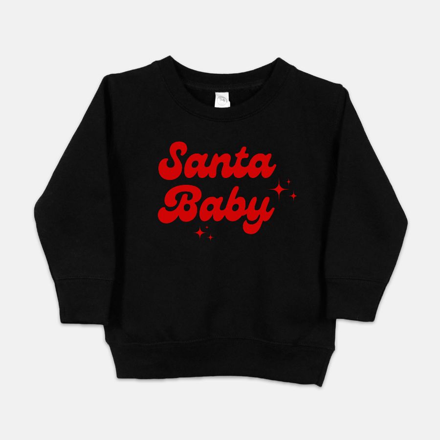 Santa Baby Toddler Sweatshirt (multiple colors)