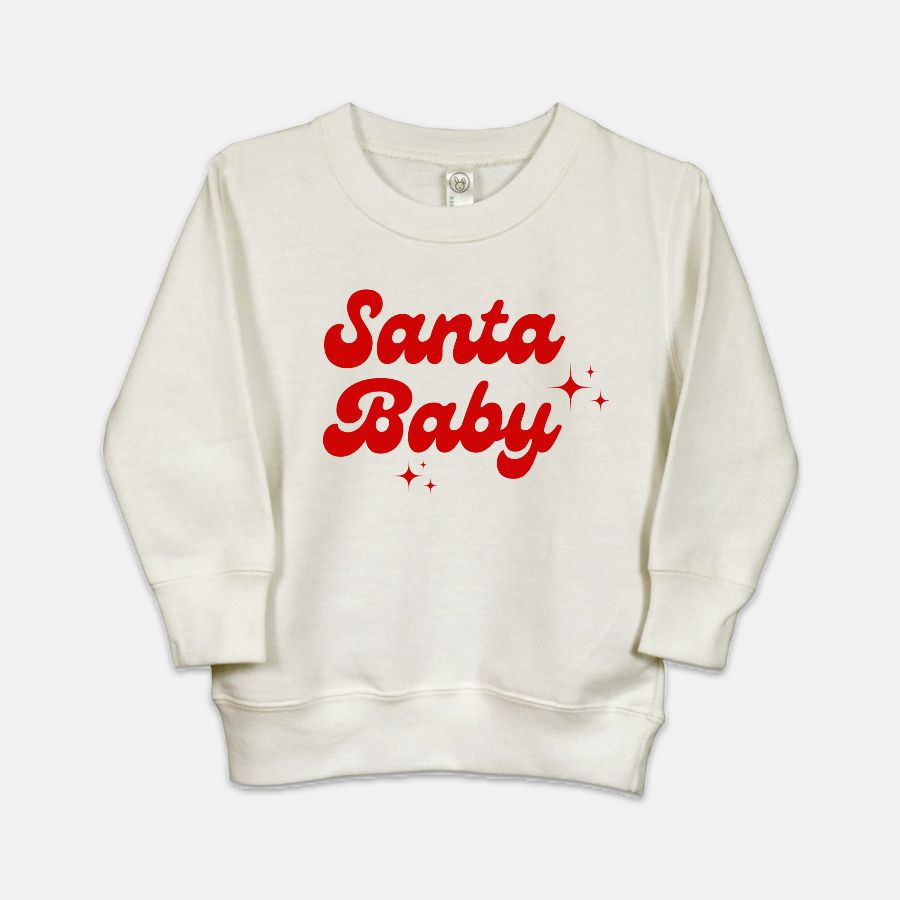 Santa Baby Toddler Sweatshirt (multiple colors)