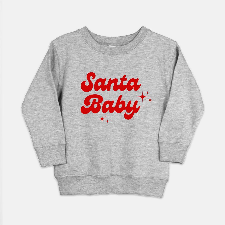 Santa Baby Toddler Sweatshirt (multiple colors)