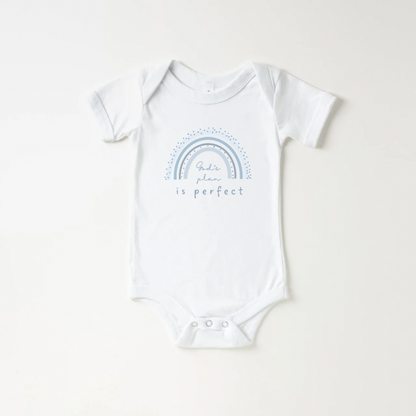 God's Plan is Perfect Baby Short Sleeve Bodysuit