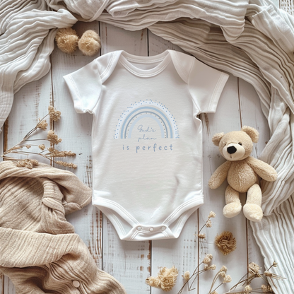 God's Plan is Perfect Baby Short Sleeve Bodysuit