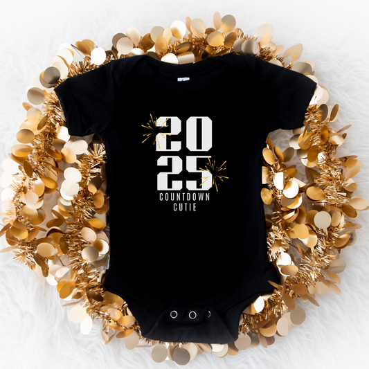 Countdown Cutie New Year's Eve Baby Short Sleeve Bodysuit