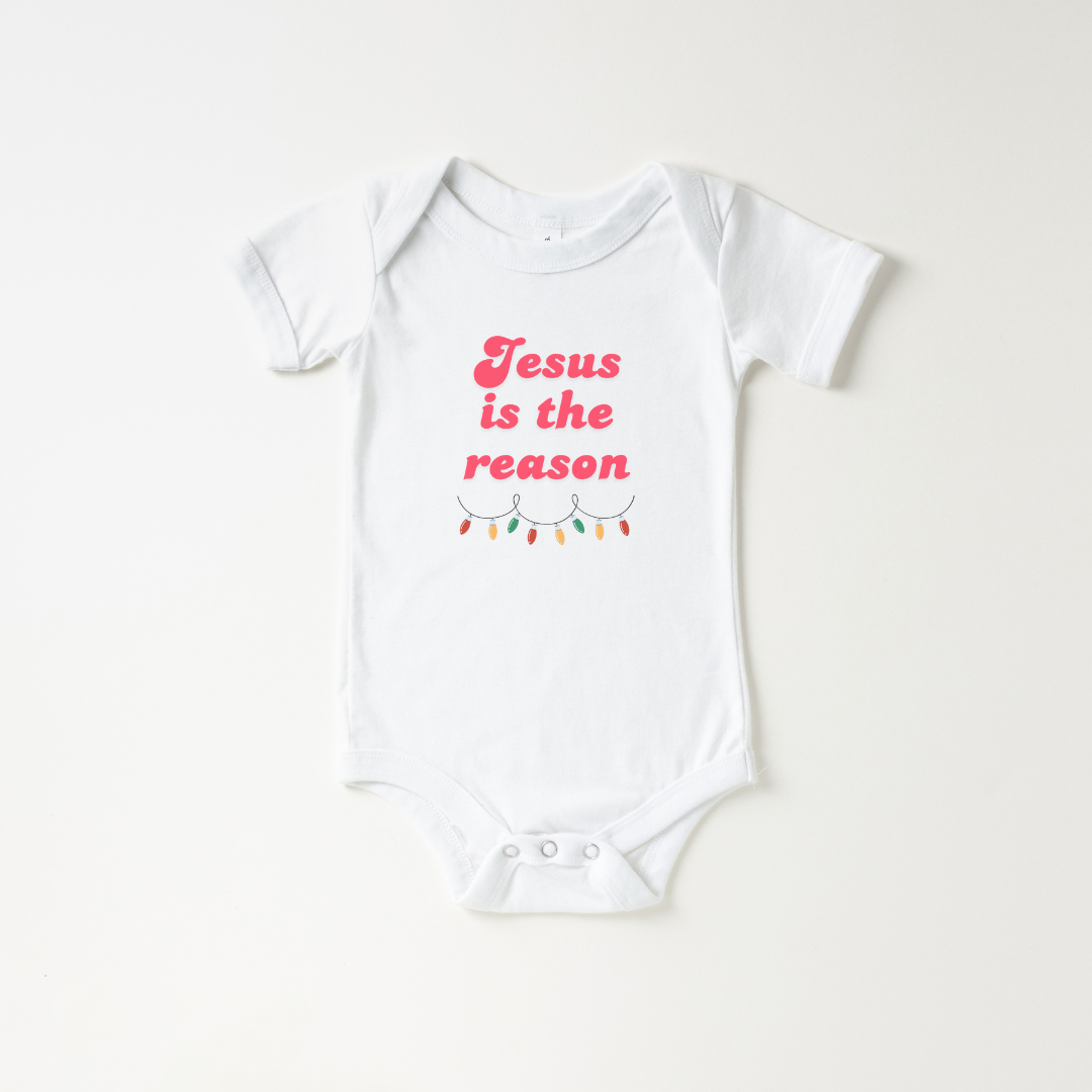 Jesus is the Reason Baby Short Sleeve Bodysuit