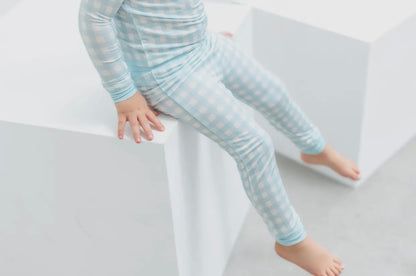 Blue Gingham Toddler Bamboo Pajama Set