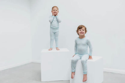 Blue Gingham Toddler Bamboo Pajama Set