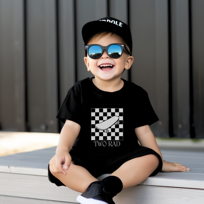 Two Rad Second Birthday T-shirt - Black