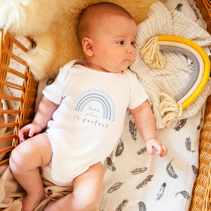 God's Plan is Perfect Baby Short Sleeve Bodysuit