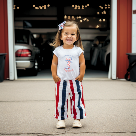 Saddled Up for Freedom 4th of July Toddler Tee