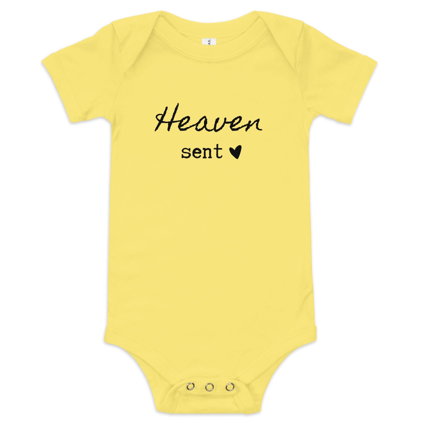 Heaven Sent Baby Short Sleeve Bodysuit (multiple colors available)