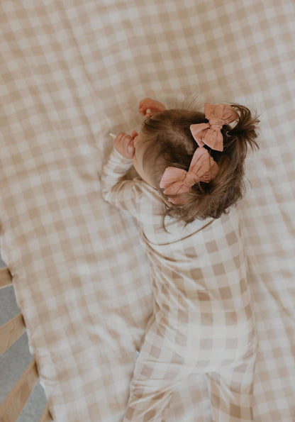 Honey Gingham Baby Bamboo Pajamas