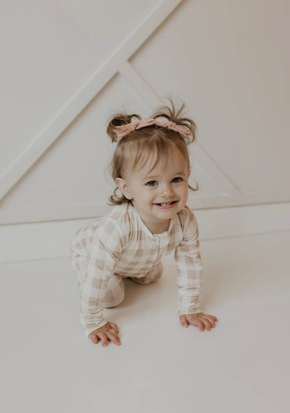Honey Gingham Baby Bamboo Pajamas