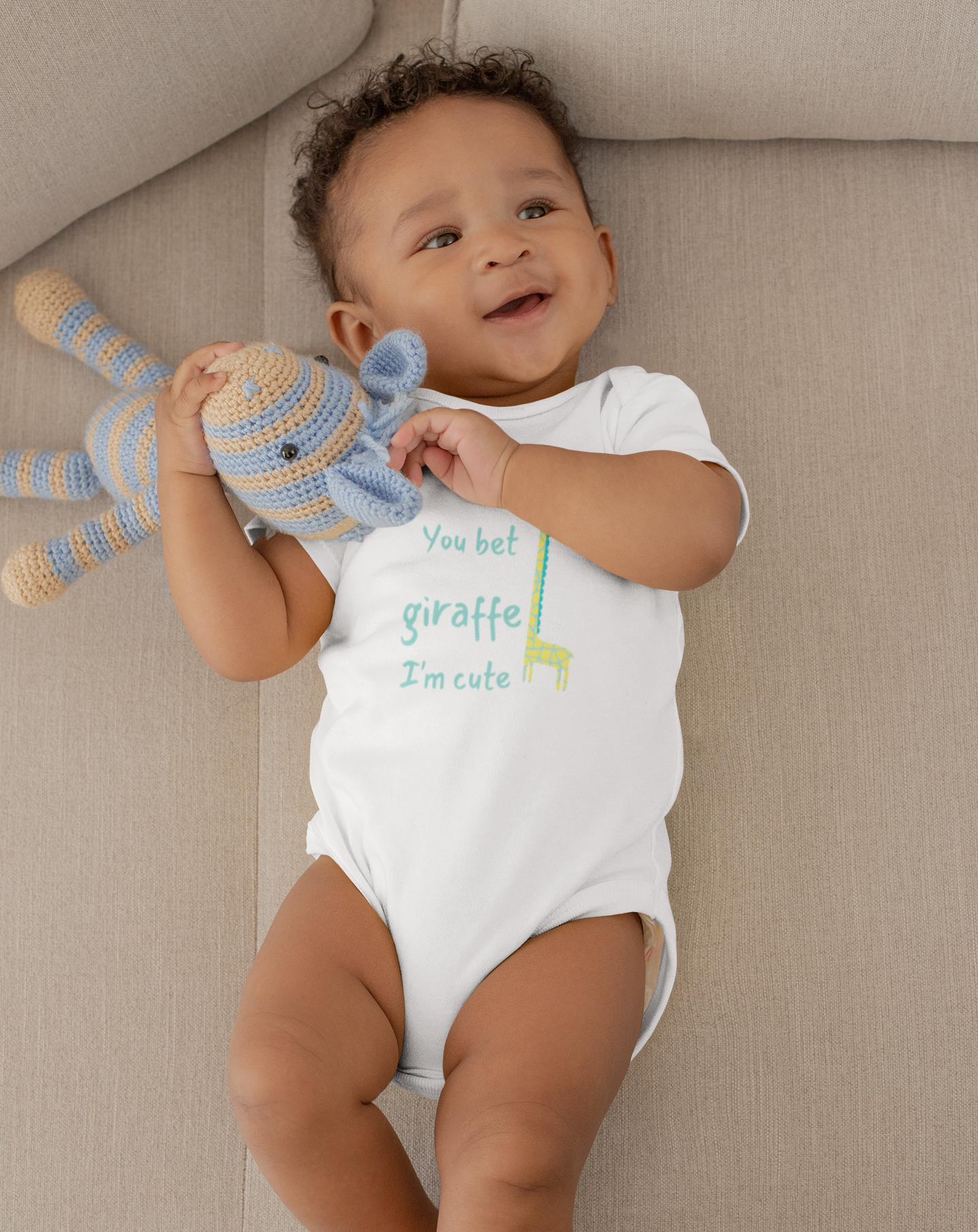 You Bet Giraffe I'm Cute | Graphic Onesie® and Matching Sock Set