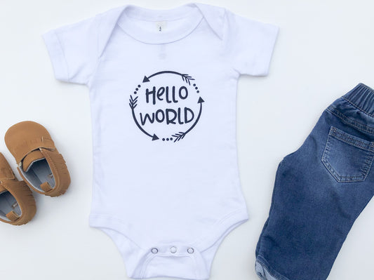 Hello World Baby Bodysuit