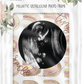 Baby ultrasound photo in a frame with a rainbow design and the text tiny miracle