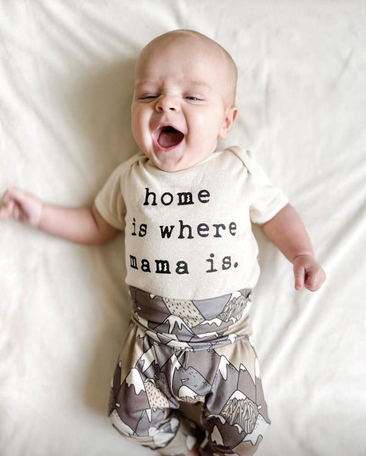 Home Is Where Mama Is Baby Bodysuit and Sock Set