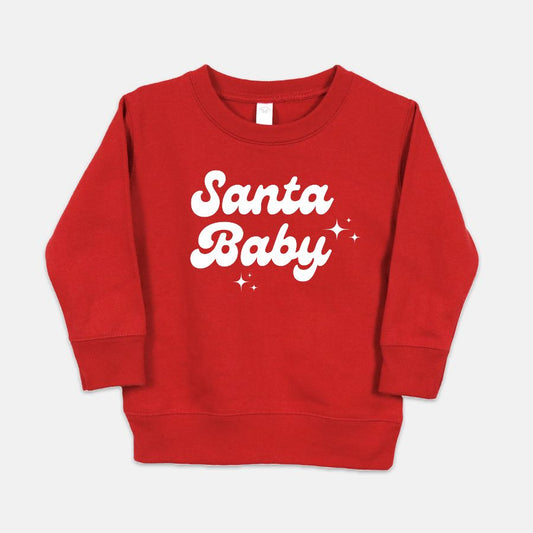 Santa Baby Toddler Sweatshirt (Red)
