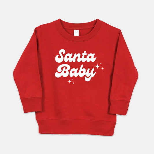 Santa Baby Toddler Sweatshirt (Red)
