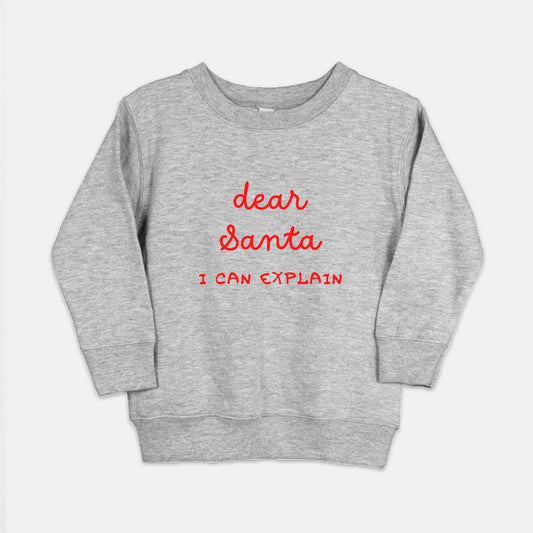 Dear Santa Toddler Sweatshirt (multiple colors)