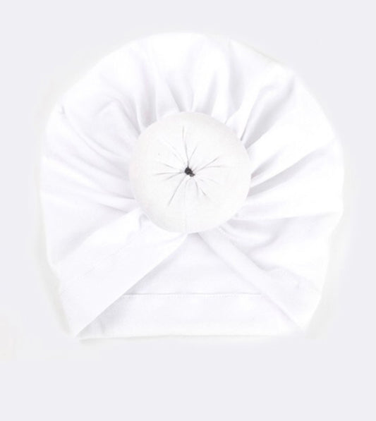 Baby Turban, Knotted | White