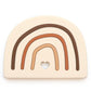 Silicone baby teether with rainbow design