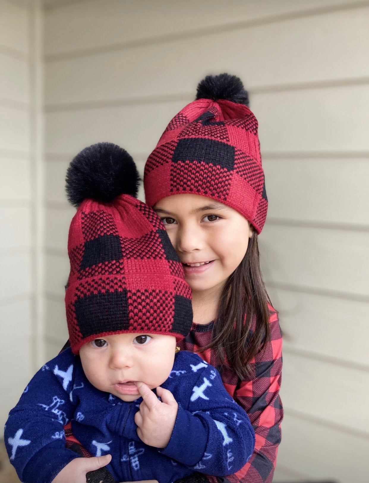 Mommy & Me Buffalo Plaid Hats