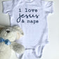 I Love Jesus and Naps Baby Bodysuit