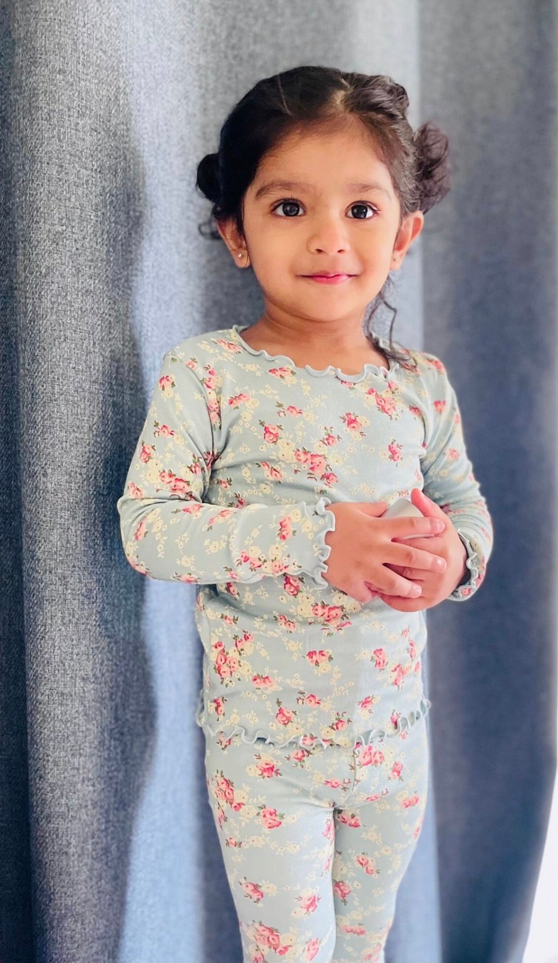 Floral Mint Baby Pajama Set (available in toddler sizes)