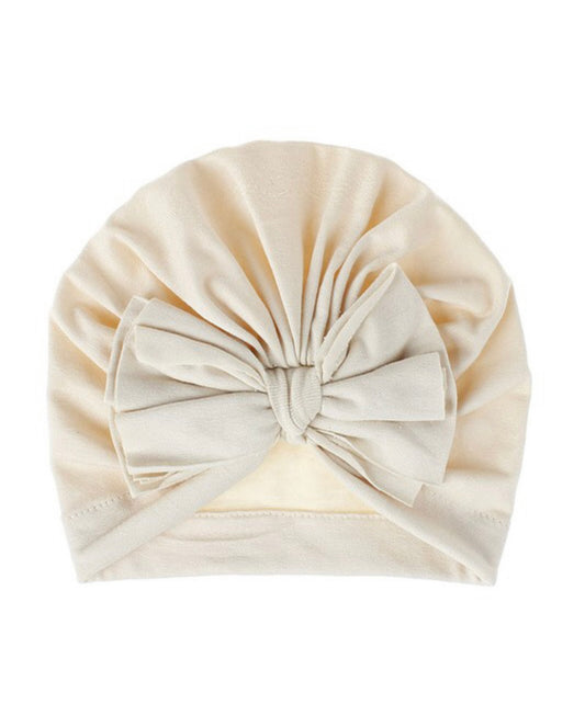 Baby Turban with Bow | Ivory
