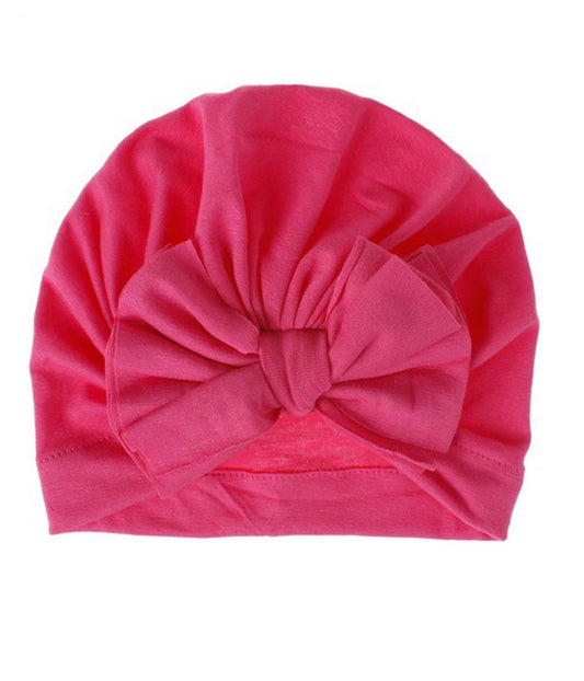 Baby Turban, Bow | Fuchsia