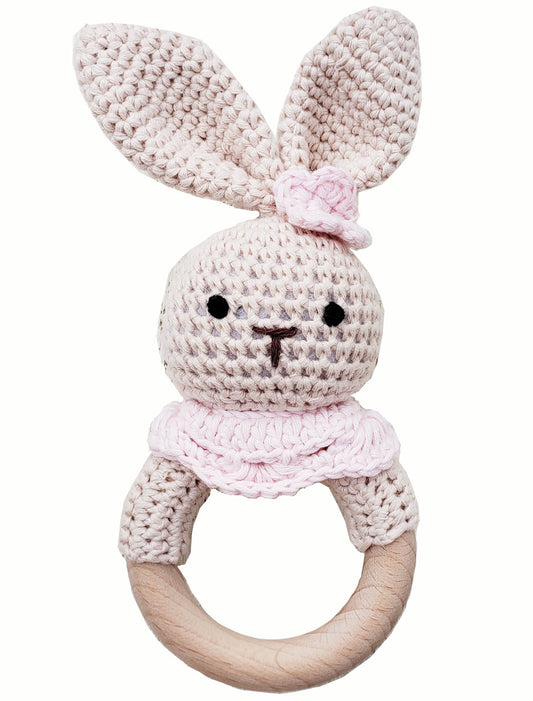 Pink Bunny Rattle